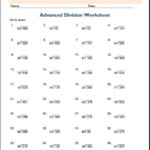 Grade 5 Division Worksheets