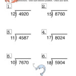 Long Division No Remainders Worksheet Have Fun Teaching