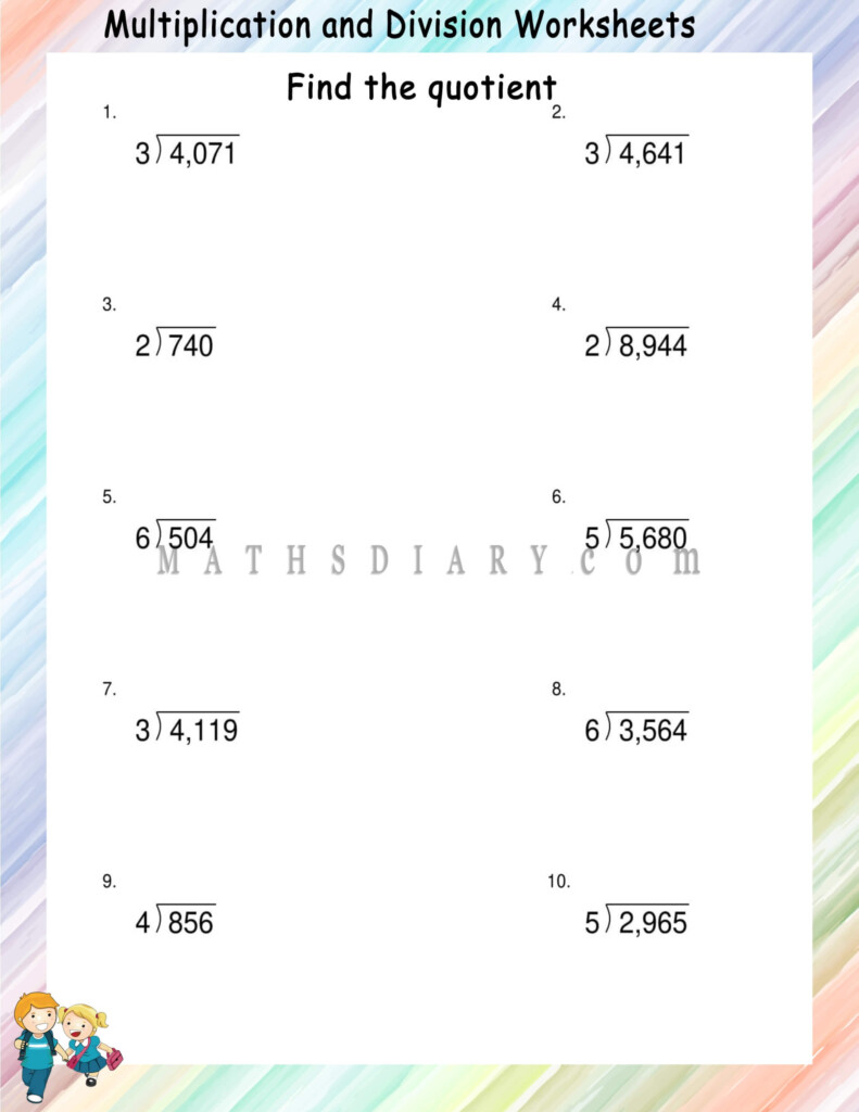 Long Division With No Remainder Math Worksheets MathsDiary