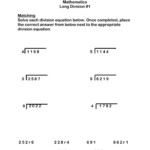 Long Division With Single Digit Divisors Worksheet