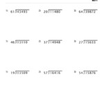 Long Division Worksheet With Double Digit Divisors Set 2 Childrens