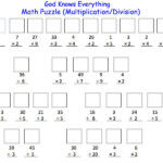 Math Puzzle Multiplication Division