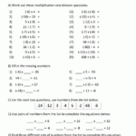 Multiplication And Division Of Positive And Negative Numbers Worksheet