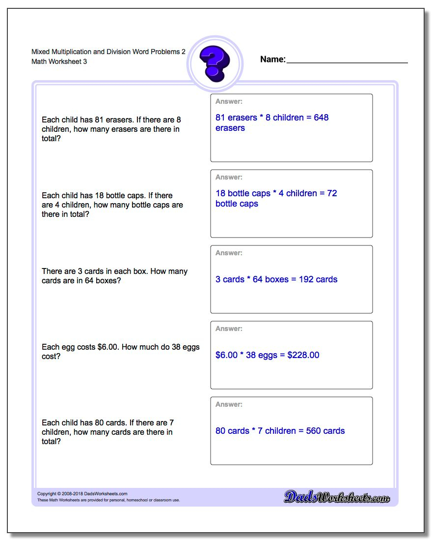 Multiplication And Division Word Problems Year 2 Multiplication