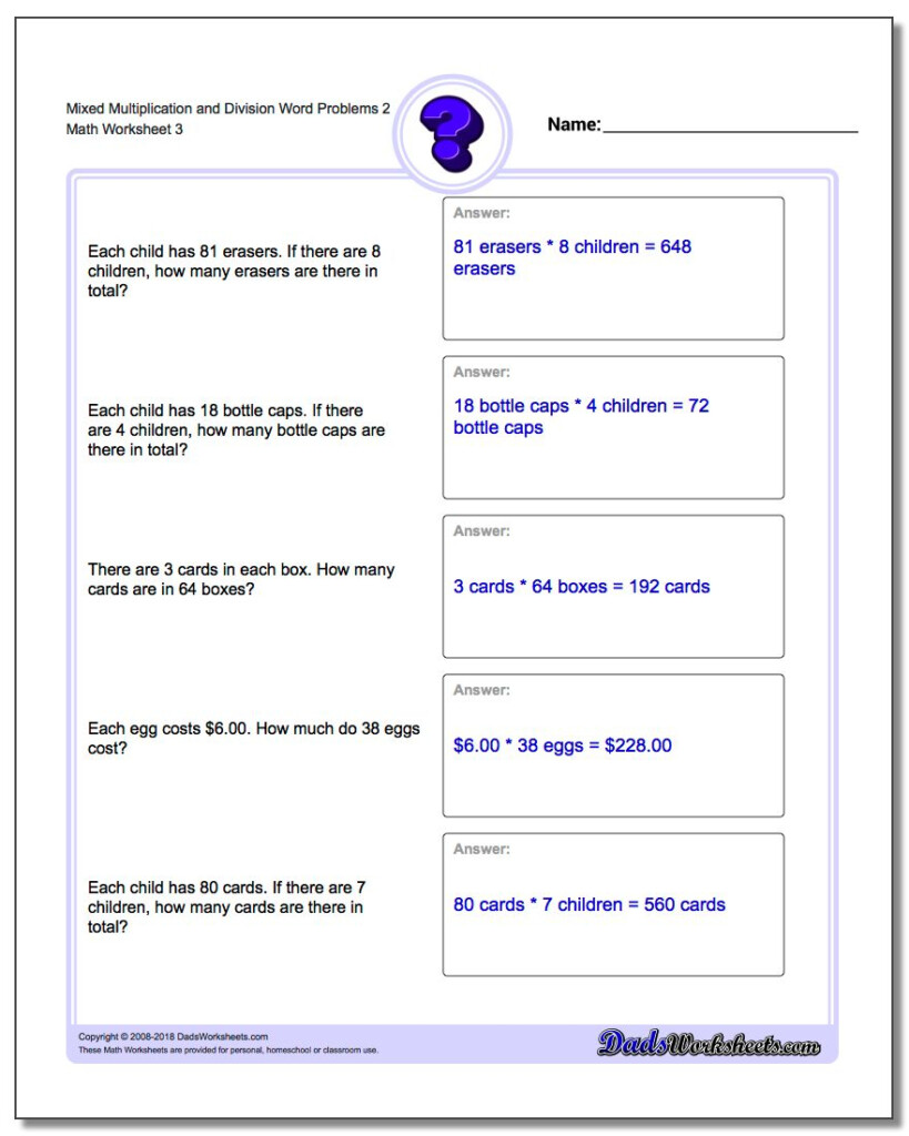 Multiplication And Division Word Problems Year 2 Multiplication 