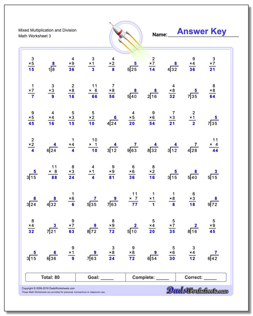 Multiplication And Division Worksheets Grade 3 Times Tables Worksheets