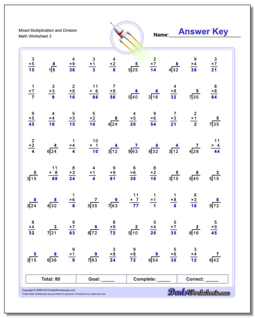 Multiplication And Division Worksheets Grade 3 Times Tables Worksheets