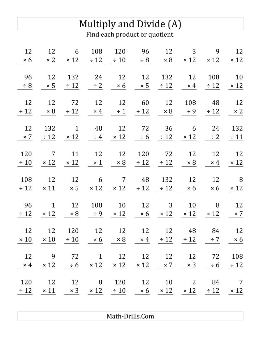 Multiplication Division Worksheets Times Tables Worksheets