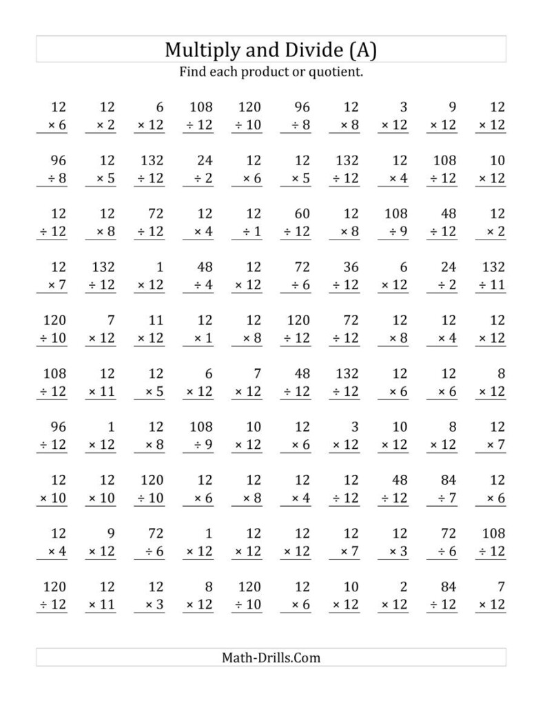 Multiplication Division Worksheets Times Tables Worksheets