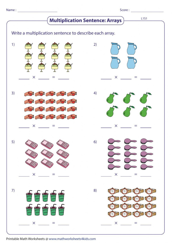  Multiplication Using Arrays Worksheets Free Download Goodimg co