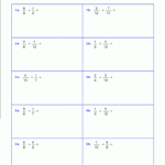 Multiplications Et Division De Fractions