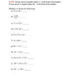 Multiply And Divide Integers Worksheet