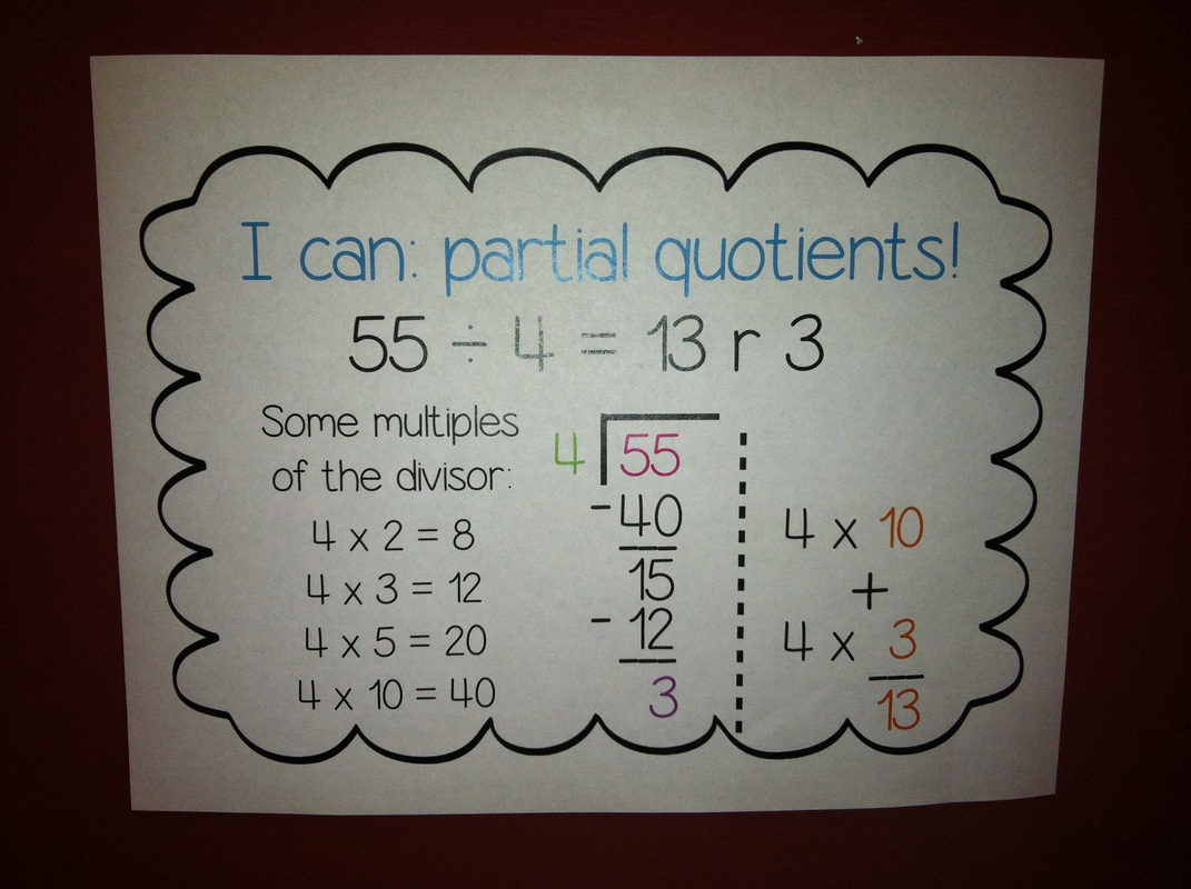 Partial Quotient Division Worksheets 4th Grade Division Charts And