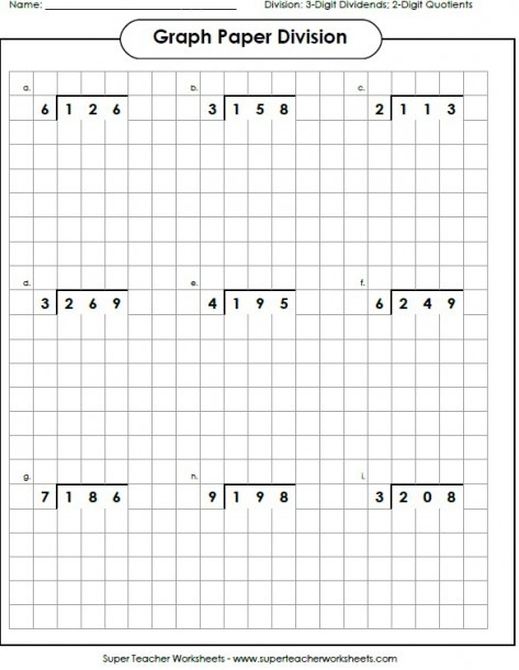 Practice Beginning Long Division Worksheet Has Boxes And Steps