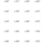 Short Division Worksheets Year 4