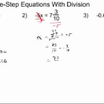 Solving One Step Equations With Division Algebra 1 How To YouTube