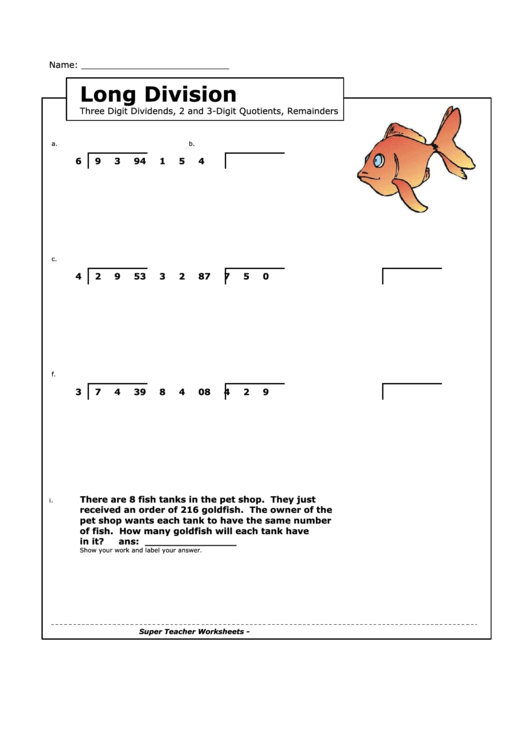 Super Teacher Worksheets Long Division Answer Key Long Division 