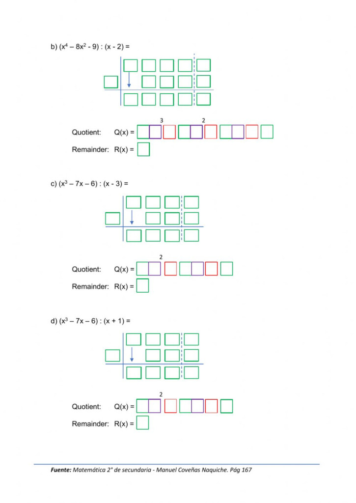 Synthetic Division With Polynomials Worksheet