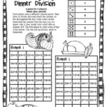 Thanksgiving Division Worksheets 4th Grade Thanksgiving Math Fun