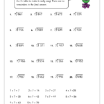 Three Digit Division No Remainders Math Worksheets 12 Best Images Of