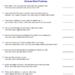 Word Problems Division Worksheets 99Worksheets