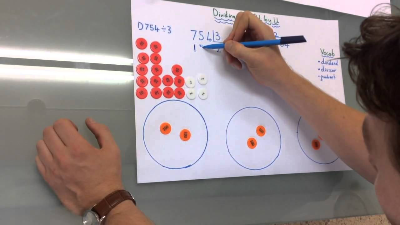 Written Division With Place Value Counters YouTube