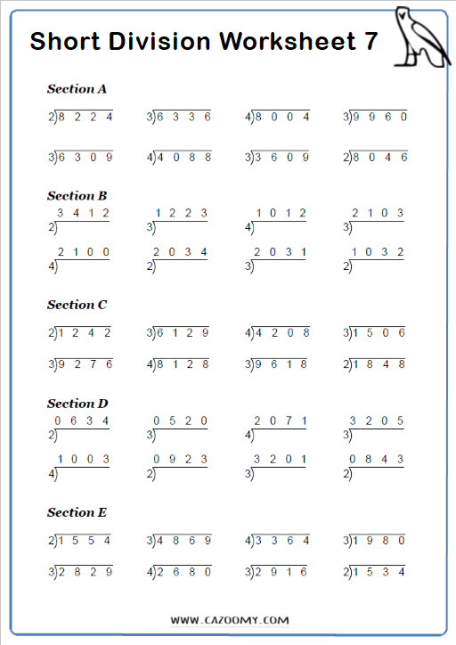 Year 4 Math Worksheets Printable Activity Shelter Division Worksheets 