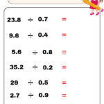 41 Decimal Division Number Worksheet With Lesson Plan