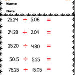 41 Decimal Division Number Worksheet With Lesson Plan