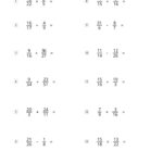 Adding Subtracting Multiplying And Dividing Fractions Worksheets Math