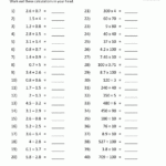 Addition Subtraction Multiplication Division Worksheets