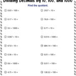 Dividing Decimals Worksheets Pdf