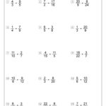 Dividing Fractions Worksheets With Answer Key