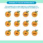 Divisibility Rule Worksheets