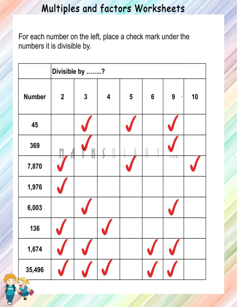 Divisibility Rules Worksheets Math Worksheets MathsDiary