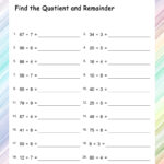 Division By One Digit Worksheet