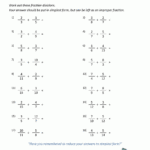 Division Of Fractions With Answers