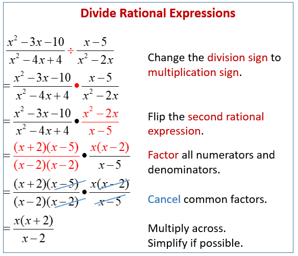 Division Of Rational Expressions Worksheet