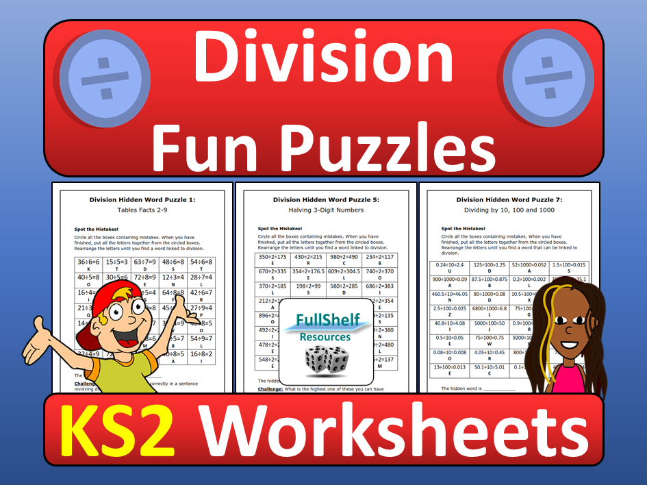 Division Revision Worksheets KS2 Teaching Resources