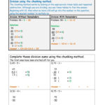 Division Using The Chunking Method 1 TMK Education