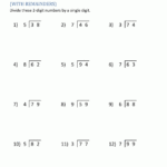 Division Worksheets 3rd Grade