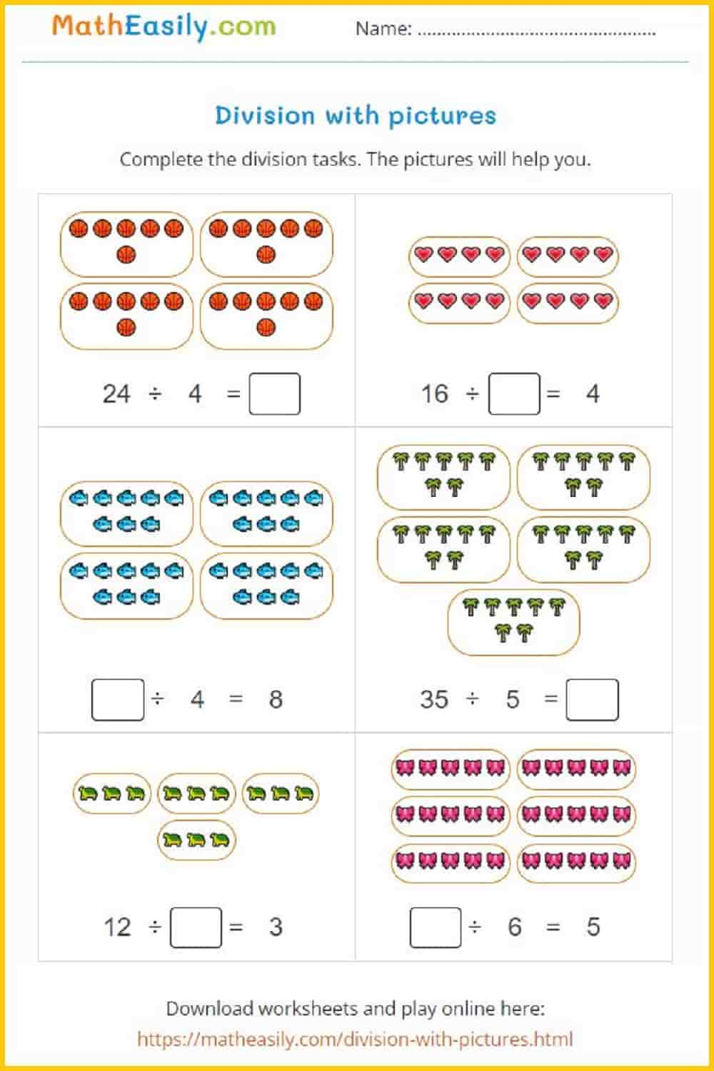 Division Worksheets PDF Free Download