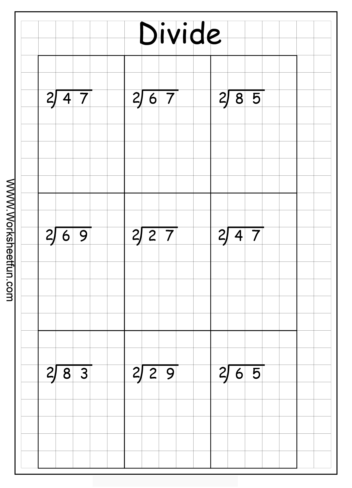 Grade 3 Division Worksheets