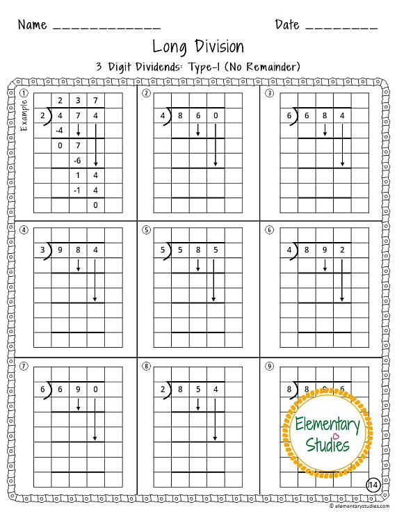 Long Division Step By Step Worksheet