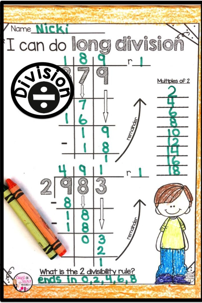 Long Division Step By Step Worksheets