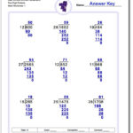 Long Division Worksheets Grade 5