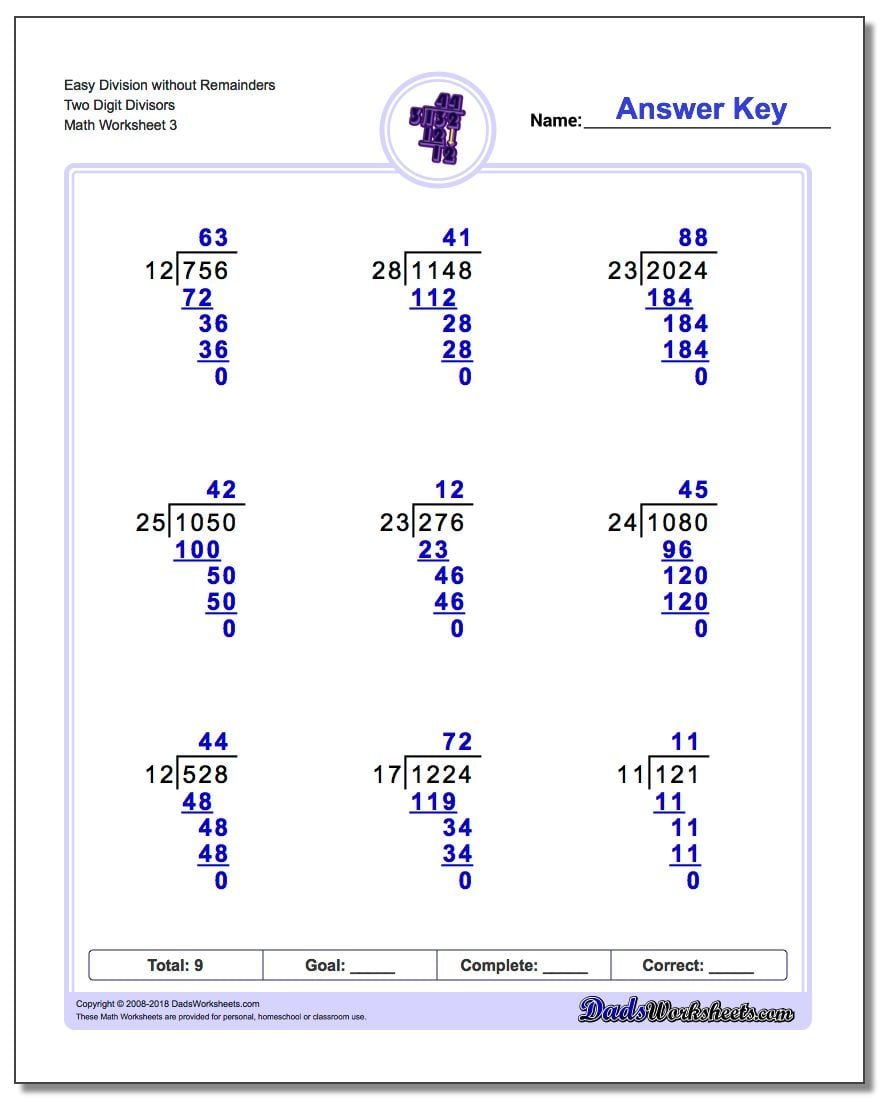 Multi Digit Division Worksheet Divisonworksheets