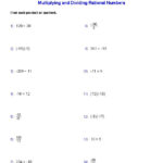 Worksheet On Division Of Rational Numbers